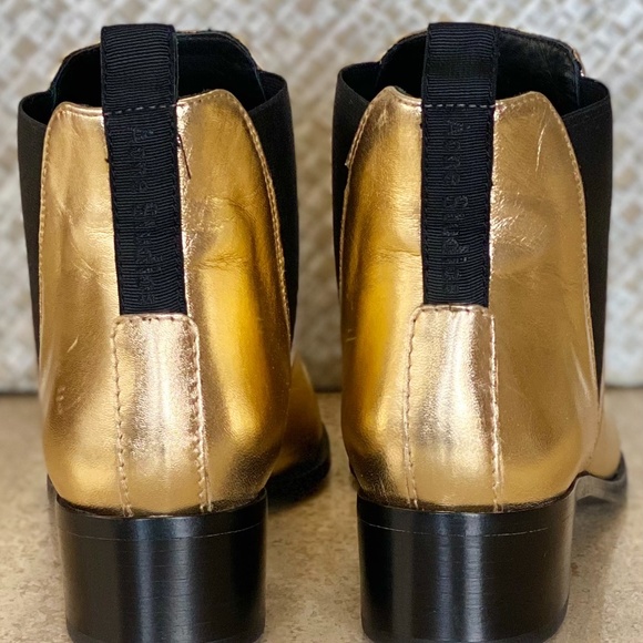 ACNE STUDIO JENSEN METALLIC LEATHER ANKLE BOOTS - Picture 8 of 9